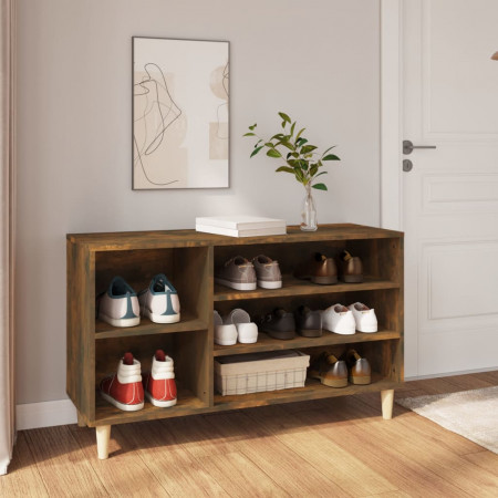 Pantofar, stejar fumuriu, 102x36x60 cm, lemn prelucrat