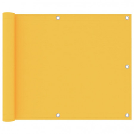 Paravan balcon, galben, 75x300 cm, țesătură oxford - Img 1