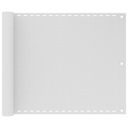Paravan de balcon, alb, 75 x 500 cm, HDPE