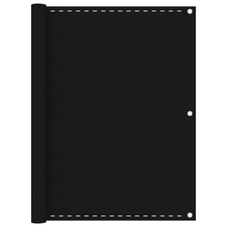 Paravan de balcon, negru, 120x400 cm, HDPE