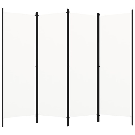 Paravan de cameră cu 4 panouri, alb, 200 x 180 cm
