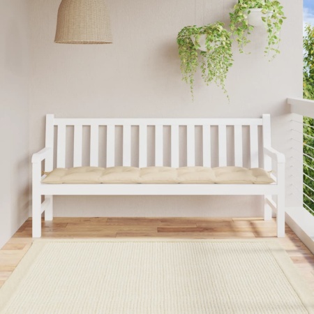 Pernă bancă de grădină, bej, 180x50x7 cm, material oxford
