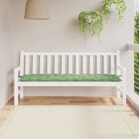Pernă bancă de grădină model frunze, 180x50x7 cm, textil oxford