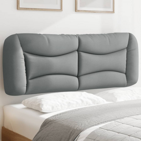 Pernă tăblie de pat, gri deschis, 120 cm, material textil