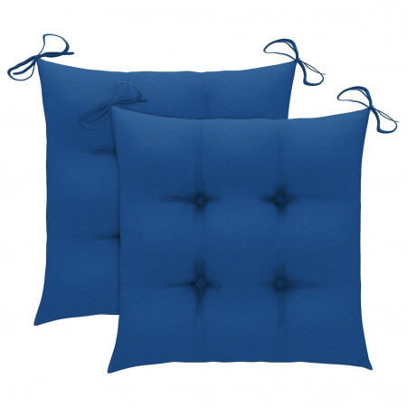 Perne de scaun, 2 buc., albastru deschis, 40 x 40 x 7 cm, textil - Img 1