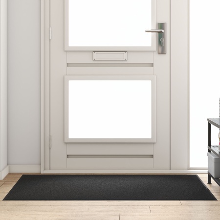 Preș pentru ușă Rectangular Negru 90x150 cm