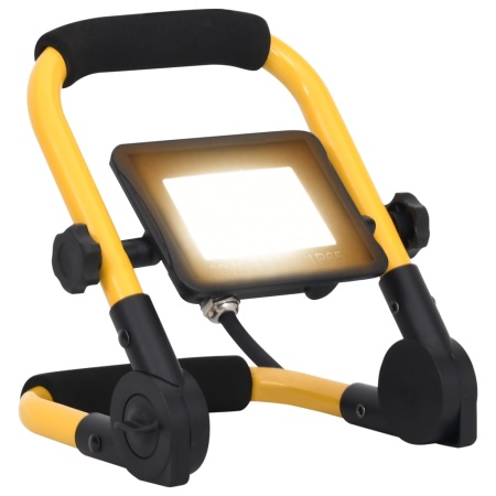 Proiector cu LED și mâner, alb cald, 20 W