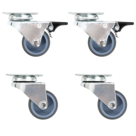 Roți pivotante duble, 8 buc., 50 mm