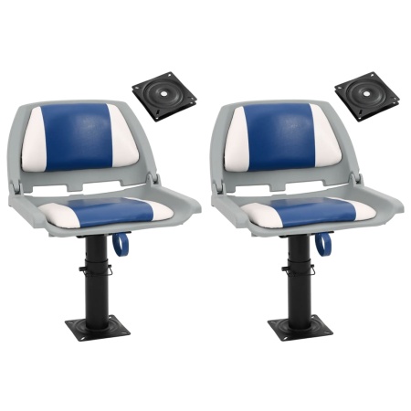 Scaun barcă 2 buc. piedestal reglabil înălțime rotativ la 360°