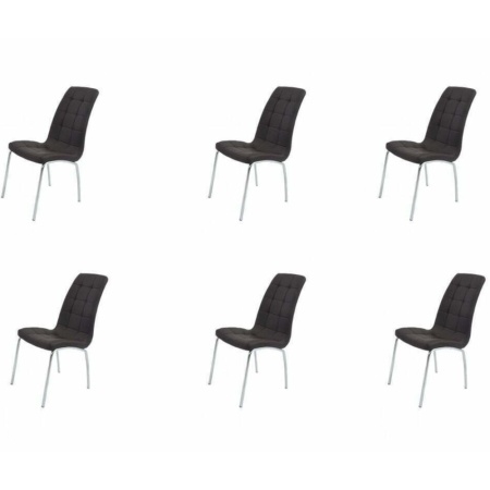 Set 6 scaune bucatarie s-02, culoare maro