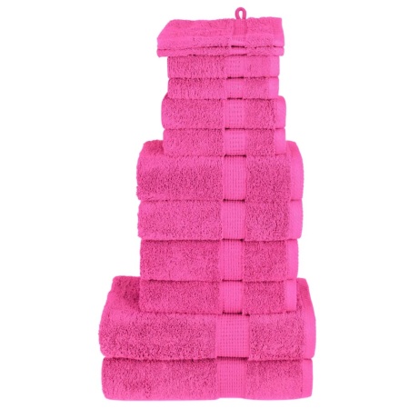 Set de prosoape premium SOLUND, 12 piese, roz, 600 g/m²