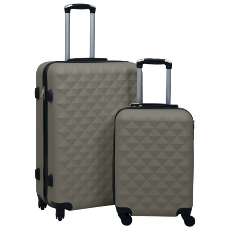 Set de valize cu carcasă rigidă, 2 piese, antracit, ABS - Img 1