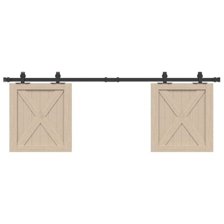 Set uși glisante pentru dulap 152,5 cm oțel carbon