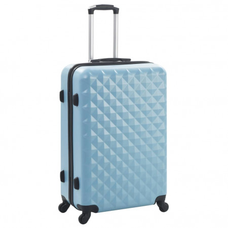 Set valiză carcasă rigidă, 3 buc., albastru, ABS