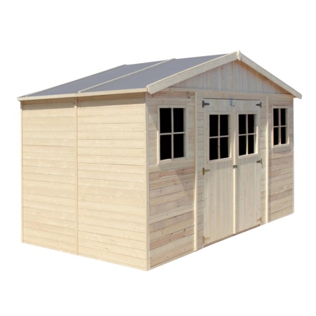 Șopron din lemn de gradina L14ft x L7ft x H8ft - TIMBELA M332+M332G