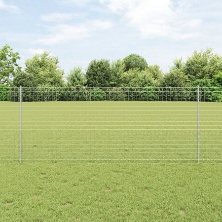 Stâlpi de Fencing 22 pcs Canal U 100 cm Oțel Zincat