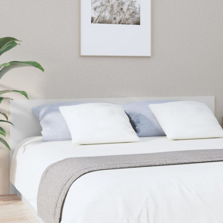 Tăblie de pat,alb,200x1,5x80 cm, lemn prelucrat