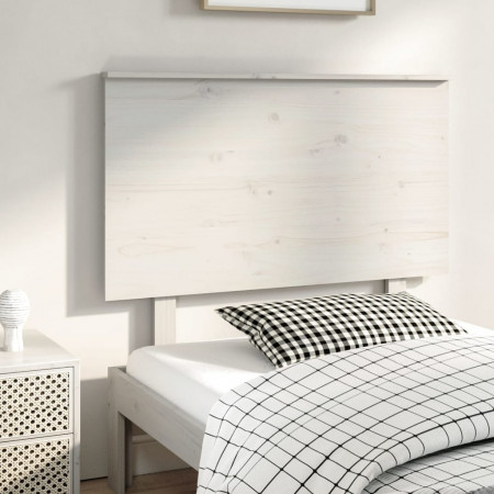Tăblie de pat, alb, 94x6x82,5 cm, lemn masiv de pin