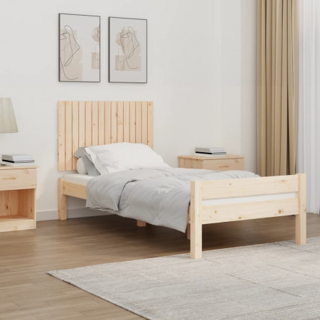 Tăblie de pat pentru perete, 95,5x3x60 cm, lemn masiv de pin
