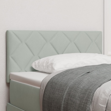 Tăblie Design Blocuri de Diamant Gri Deschis 90 cm Catifea