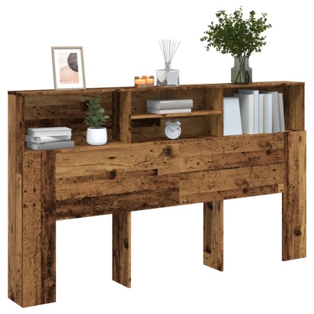 Tăblie pat cu dulap, lemn vechi 180x19x103,5 cm lemn prelucrat
