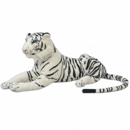 Tigru de jucărie din pluș, XXL, alb - Img 1