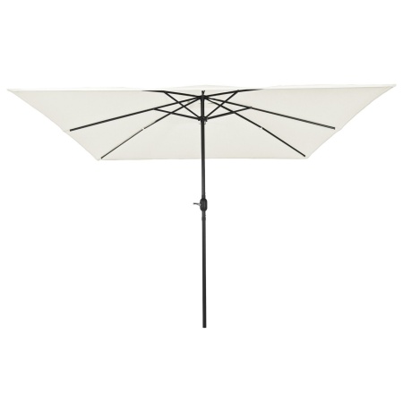 Umbrelă de grădină pătrată 295x245 cm Alb nisipos