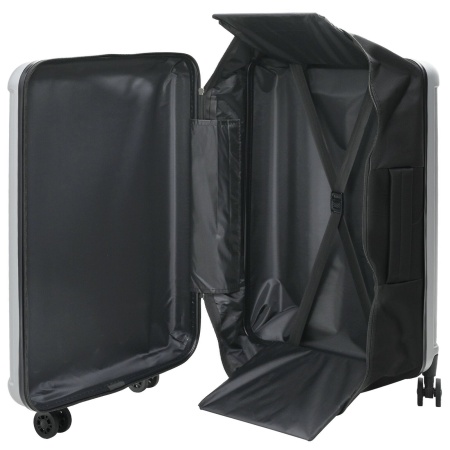 Valiză pliabilă carcasă tare 28'' Argintie 50x30x76 cm ABS