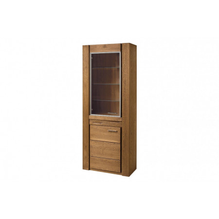 Velvet 10 Vitrina Stânga Cu 2 Uși 75X200X42 Stejar Rustic - Img 1