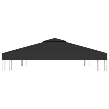 Acoperiș de pavilion, 2 niveluri, negru, 3x3 m, 310 g/m² - Img 3