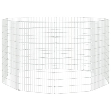 Adăpost pentru animale cu 10 panouri, 54x100 cm fier galvanizat - Img 2