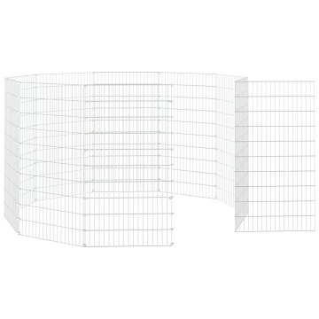 Adăpost pentru animale cu 10 panouri, 54x100 cm fier galvanizat - Img 8