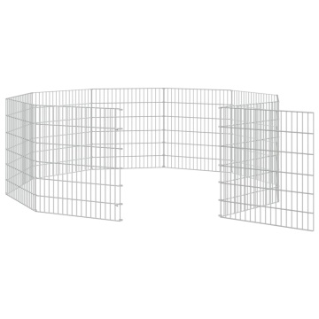 Adăpost pentru animale cu 10 panouri, 54x60 cm, fier galvanizat - Img 8