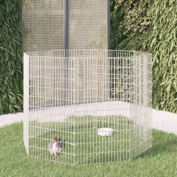 Adăpost pentru animale cu 8 panouri, 54x100 cm, fier galvanizat - Img 1