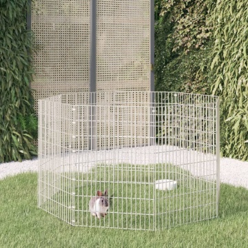 Adăpost pentru animale cu 8 panouri, 54x80 cm, fier galvanizat - Img 1