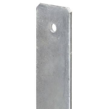 Ancore de gard, 2 buc., argintiu, 8x6x60 cm, oțel galvanizat - Img 11
