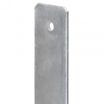Ancore de gard, 6 buc., argintiu, 10x6x60 cm, oțel galvanizat - Img 6