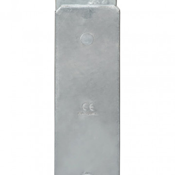 Ancore de gard, 6 buc., argintiu, 8x6x60 cm, oțel galvanizat - Img 3