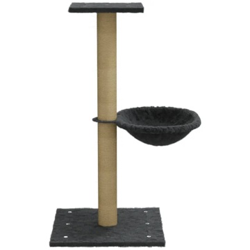 Ansamblu pisici cu stâlp din funie de sisal, gri închis, 74 cm - Img 8