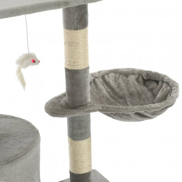 Ansamblu pisici cu stâlpi din funie de sisal, 138 cm, gri - Img 6