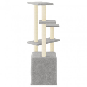 Ansamblu pisici cu stâlpi din funie sisal, gri deschis, 107,5cm - Img 4