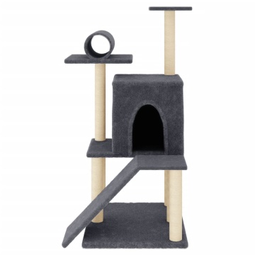 Ansamblu pisici cu stâlpi din funie sisal, gri închis, 110,5 cm - Img 3