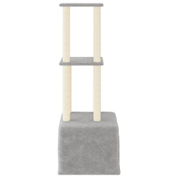 Ansamblu pisici, stâlpi din funie sisal, gri deschis, 133,5 cm - Img 4
