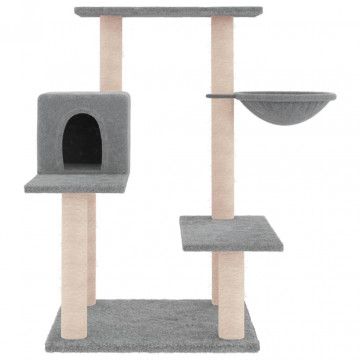 Ansamblu pisici, stâlpi din funie sisal, gri deschis, 82,5 cm - Img 3