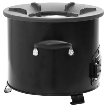 Aragaz cu lemne pentru camping, negru, 36x26x22,5 cm, metal - Img 4