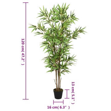 Arbore din bambus artificial 552 de frunze 120 cm verde - Img 4