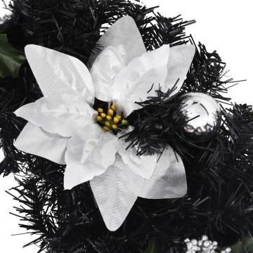 Arcadă de Crăciun cu lumini LED, negru, 90 cm, PVC - Img 6
