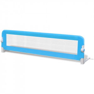 Balustradă de pat protecție copii, 2 buc, albastru, 150 x 42 cm - Img 3