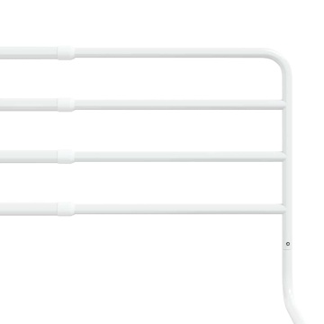 Balustradă de protecție pat copii, alb, (76-137)x55 cm, fier - Img 6