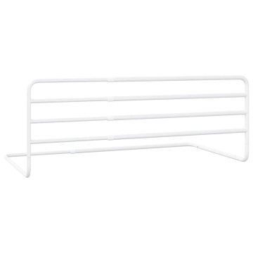 Balustradă de protecție pat copii, alb, (76-137)x55 cm, fier - Img 8